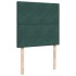 Cama box spring con colchón terciopelo verde oscuro 90x200