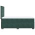 Cama box spring con colchón terciopelo verde oscuro 90x200