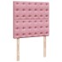 Cama box spring con colchón terciopelo rosa 100x200
