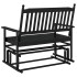 Banco deslizante madera maciza de álamo negro 118x70x104,5