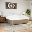 Estructura cama sin colchón cuero sintético capuchino 200x200cm