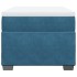 Cama box spring con colchón terciopelo azul oscuro 80x200