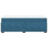 Cama box spring con colchón terciopelo azul oscuro 80x200