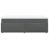 Cama box spring con colchón tela gris oscuro 80x200