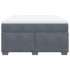 Cama box spring con colchón terciopelo gris oscuro 160x200