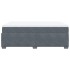 Cama box spring con colchón terciopelo gris oscuro 160x200