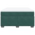 Cama box spring con colchón terciopelo verde oscuro 160x200