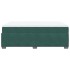 Cama box spring con colchón terciopelo verde oscuro 160x200