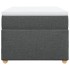 Cama box spring con colchón tela gris oscuro 90x190