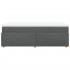 Cama box spring con colchón tela gris oscuro 90x190
