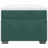 Cama box spring con colchón terciopelo verde oscuro 90x190