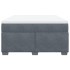 Cama box spring con colchón terciopelo gris oscuro 140x190