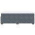 Cama box spring con colchón terciopelo gris oscuro 140x190