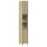 Set de muebles de baño 3 pzas madera contrachapada roble