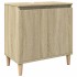 Set de muebles de baño 3 pzas madera contrachapada roble