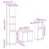 Set de muebles de baño 3 pzas madera contrachapada roble