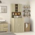 Mueble para lavadora 2 piezas madera de ingeniería roble