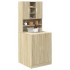 Mueble para lavadora 2 piezas madera de ingeniería roble