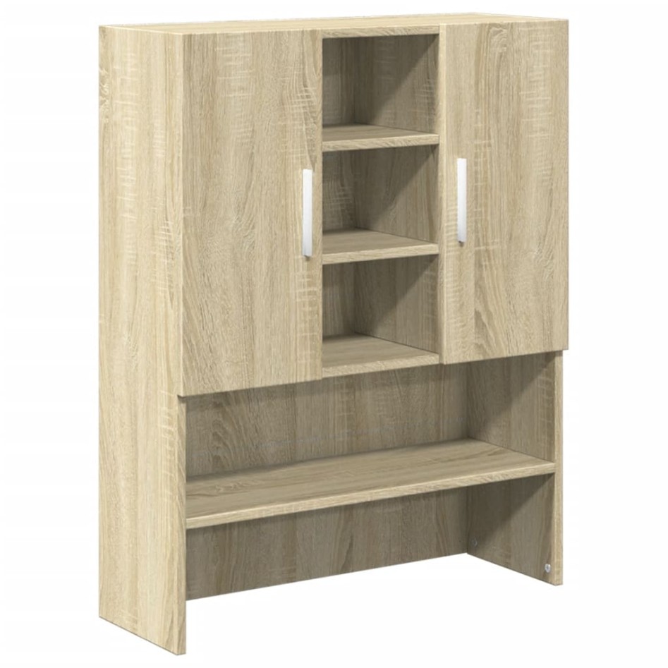 Mueble para lavadora 2 piezas madera de ingeniería roble