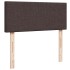 Cama box spring con colchón tela marrón oscuro 120x200