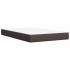 Cama box spring con colchón tela marrón oscuro 120x200