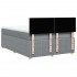 Cama box spring con colchón tela gris claro 140x190