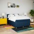 Cama box spring con colchón tela azul 140x190