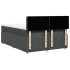 Cama box spring con colchón tela gris oscuro 140x190