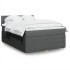 Cama box spring con colchón tela gris oscuro 140x190