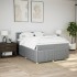 Cama box spring con colchón tela gris claro 140x190