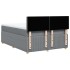 Cama box spring con colchón tela gris claro 140x190