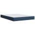 Cama box spring con colchón tela azul 140x190