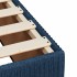 Cama box spring con colchón tela azul 140x190