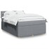 Cama box spring con colchón tela gris claro 140x200