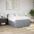 Cama box spring con colchón tela gris claro 140x200