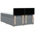 Cama box spring con colchón tela gris claro 140x200