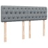 Cama box spring con colchón tela gris claro 140x200