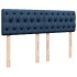 Cama box spring con colchón tela azul 140x200