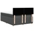 Cama box spring con colchón tela gris oscuro 160x200