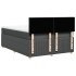 Cama box spring con colchón tela gris oscuro 160x200