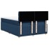 Cama box spring con colchón tela azul 160x200
