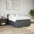 Cama box spring con colchón tela gris oscuro 160x200