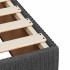 Cama box spring con colchón tela gris oscuro 160x200