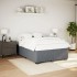 Estructura de cama sin colchón terciopelo gris oscuro