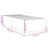 Estructura de cama sin colchón tela negro 90x200