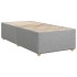 Estructura de cama sin colchón tela gris claro 90x200