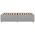 Estructura de cama sin colchón tela gris claro 90x200