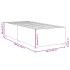 Estructura de cama sin colchón tela gris claro 90x200