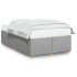 Estructura de cama sin colchón tela gris claro 120x190