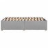 Estructura de cama sin colchón tela gris claro 120x190